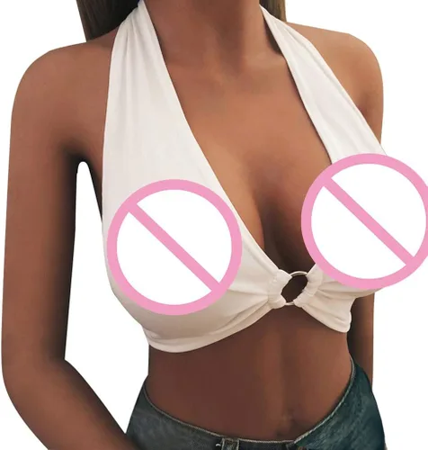 Vista 4 de Sujetador para juegos sexys, suave y peludo, con vendaje sólido, sin relleno, color negro sexy para jugar sexy y suave