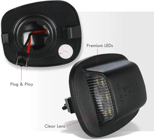 Vista 5 de AJP Distributors Juego de luces LED SMD blancas para placa de matrícula para parachoques trasero, compatible con Xterra Frontier WD22 D22 1994 1995