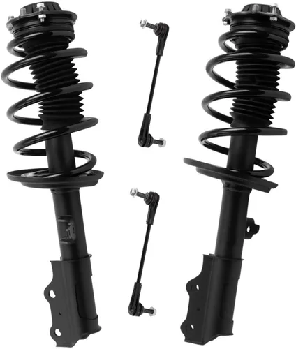 Vista 99 de Detroit Axle - Kit de 4 piezas RWD Puntales Delanteros Barras Estabilizadoras para Ford F-150 2021 2022 2023 2024, 2 Puntales con Resorte Helicoidal