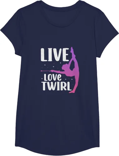 Vista 23 de Camiseta Twirl Baton Twirling Twirler Majorettes, Negro