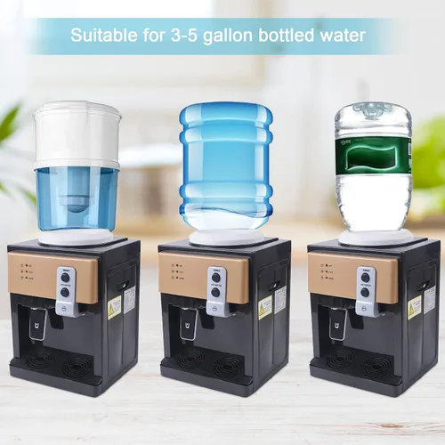 Vista 5 de Dispensador de enfriador de agua de carga superior – Dispensador eléctrico de escritorio caliente y frío, 3 ajustes de temperatura agua hirviendo