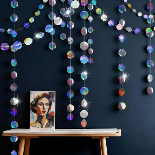 Vista 16 de BTSD-home 6pc Iridescent Party Decorations Hanging Decor Iridiscente 1