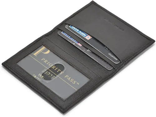 Vista 4 de LeatherBoss - Cartera pequeña y lisa para tarjetas de crédito