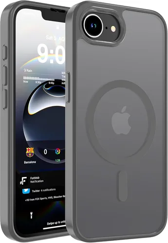 Vista 135 de WRJ Funda magnética mate para iPhone Air de 6.5 pulgadas, [compatible con Magsafe] [protección contra caídas de grado militar], delgada Negro