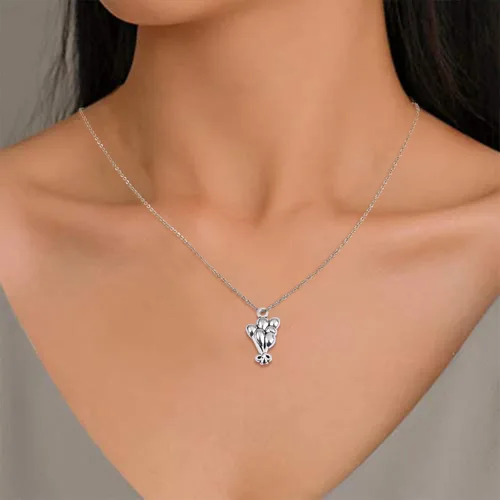 Vista 6 de Airssory Vida Religión Corazón Ojo Letra Número Naturaleza Flor Planta Fruta Animal Lucky Antique Charms, Plata, No es una piedra preciosa