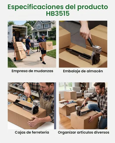 Vista 8 de meite HB3515 16 Calibre 5/8 pulgadas Longitud 1-3/8 '' Corona Manual Stick Cartón Cierre Grapadora Double,Single Wall Corrugated Packaging
