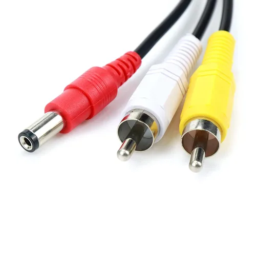 Vista 3 de RCA macho a macho cable de alimentación de audio y video para cámara de seguridad CCTV de 50 pies de largo
