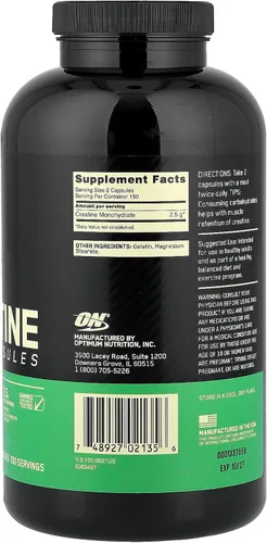 Vista 2 de Optimum Nutrition CREATINE 2500 300 CAPS