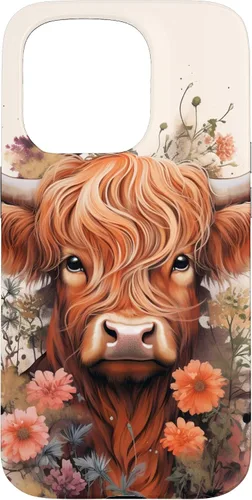 Vista 14 de Highland Cow Flowers Case for iPhone 17