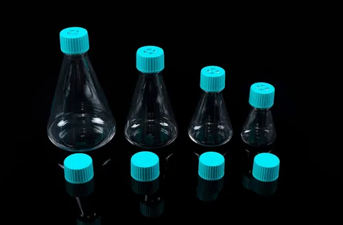 Vista 2 de 781011 4.2 fl oz PETG Erlenmeyer Frasco, base plana, tapa de ventilación, estéril, 1/pk, 24/cs