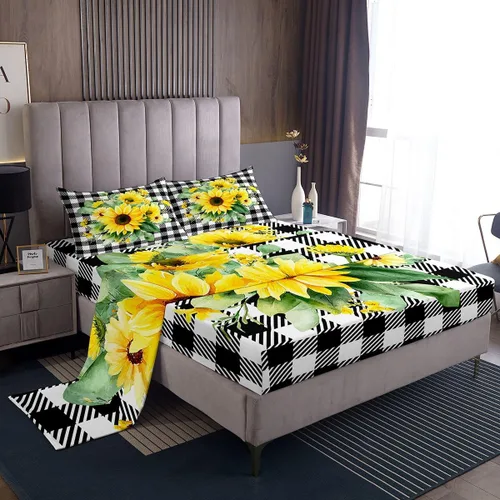 Vista 8 de Erosebridal Juego de sábanas de hongos para cama individual, diseño de hongos de dibujos animados, diseño de mariposas kawaii, plantas botánicas