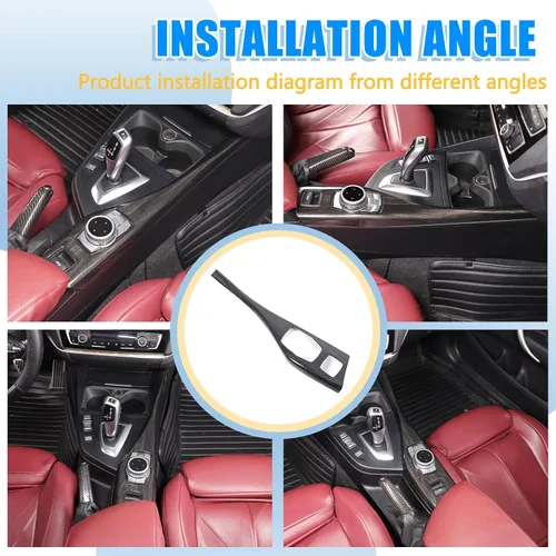 Vista 7 de Cubierta del panel de botones multimedia para consola central de automóvil, compatible con BMW Serie 1, 2, F20, F21, F22, cubierta del panel