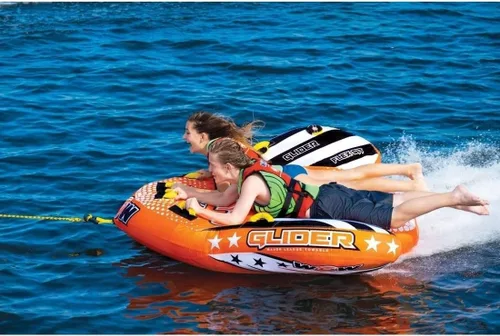 Vista 2 de Wow Sports Glider Towable Tube - Flex Seating - Soft Top - for Boating