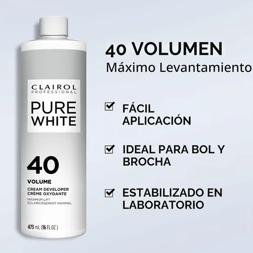 Vista 3 de Clairol Professional Pure White 40 Volume Hair Developers