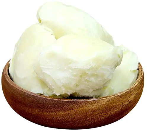 Vista 2 de MGL Naturals Manteca de karité africana sin refinar Marfil batida, 100% cruda, orgánica Aroma de manzana y madreselva. Manteca hidratante