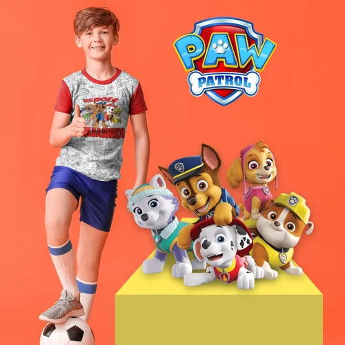 Vista 3 de Camiseta gráfica de Patrulla Canina (conjuntos) Marshall Chase Rubble Rocky Skye Everest Zuma para ropa de niños de cumpleaños a niños