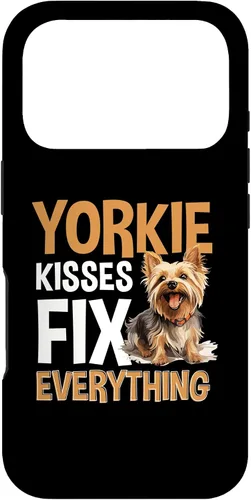 Vista 29 de Funda para iPhone 13 Pro Max Yorkshire Terrier Dog Yorkie - Yorkie kisses arreglar todo