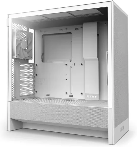 Vista 15 de NZXT H5 Flow Estuche compacto ATX para juegos de PC, torre media, alto flujo de aire, panel frontal perforado, panel lateral de vidrio templado