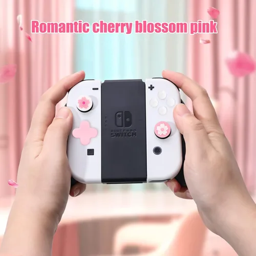 Vista 3 de Tapas de agarre para el pulgar, bonitos agarres para Nintendo Switch, funda de silicona suave compatible con Nintendo SwitchSwitch OLEDSwitch Lite