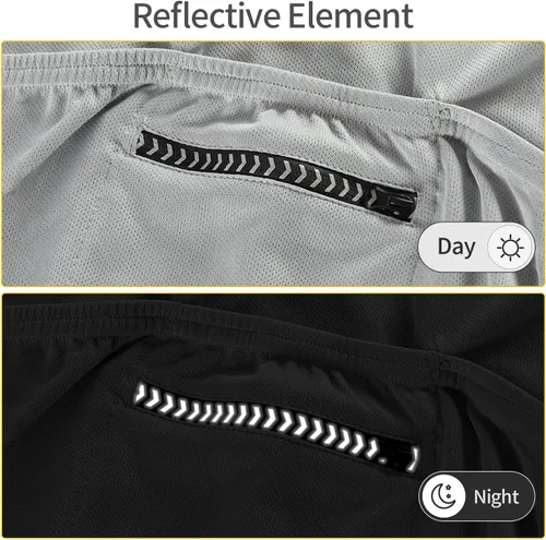Vista 11 de BERGRISAR Camisetas básicas de ciclismo para hombre, manga corta, bolsillos con cremallera