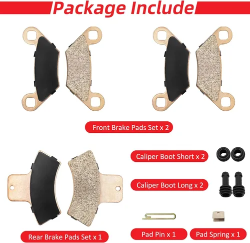 Vista 7 de Pastillas de Freno Delantero Trasero Sinterizado para Polaris Sportsman 335 400 500 Magnum 325 500 Trail Boss 325 330 Trail Blazer 250 400 Scrambler