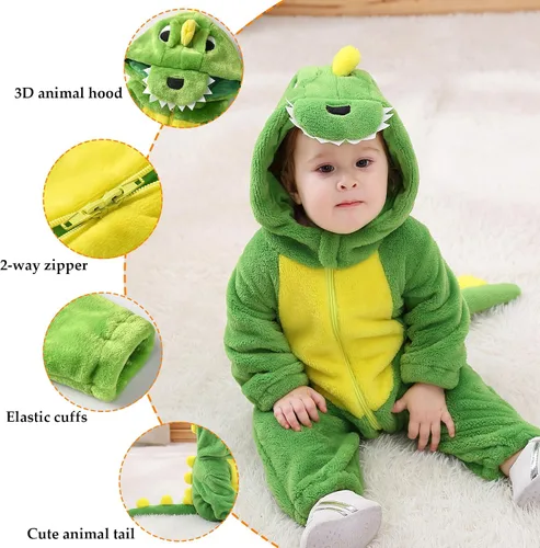 Vista 3 de TONWHAR Disfraz de Halloween para niños pequeños, traje de nieve