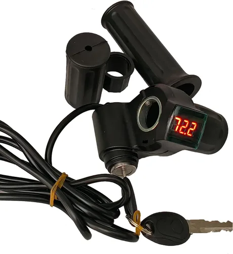 Vista 8 de Agarrados de acelerador giratorios eléctricos, manillar de acelerador de tres velocidades para scooter eléctrico, acelerador de bicicleta eléctrica