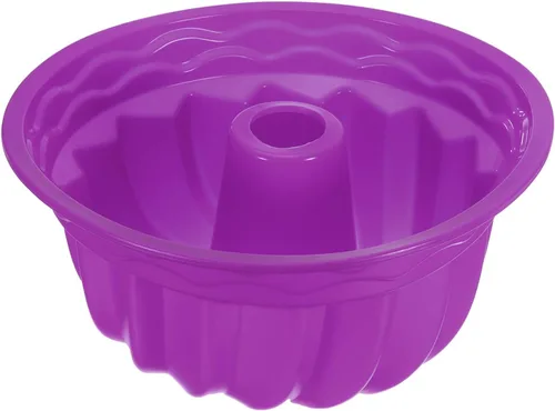 Vista 10 de uxcell Molde de silicona para tartas, sartén antiadherente de 9.5 pulgadas para pasteles estriados, chocolate, pastel de queso, pan, azul