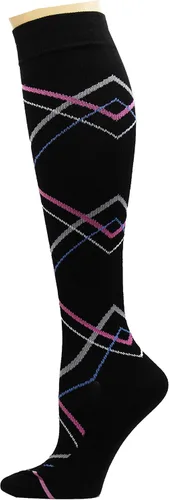 Vista 4 de Dr. Motion Calcetines de compresión para mujer, paquete de 3 unidades, gatos, puntos, perros
