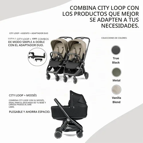 Vista 3 de PEG City Loop Frame con Primo Viaggio Urban Mobility Asiento de Coche Combo