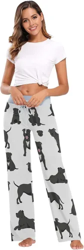 Vista 4 de Aflyko Pantalones de pijama para mujer, lindos pantalones de dormir