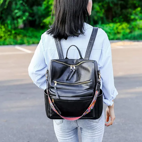 Vista 3 de Mochila para mujer, bolsa convertible de moda, diseño de moda, bolsa de hombro casual, 1, Desgaste
