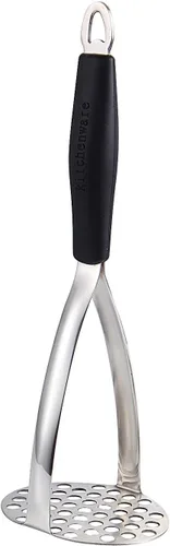 Vista 2 de Joyoldelf Triturador de papas de acero inoxidable resistente, herramienta de cocina integrada profesional y triturador de alimentos con mango