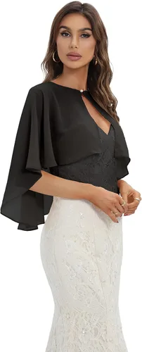 Vista 3 de Heartgown Capelets para mujer chal de gasa y envolturas para vestido de noche capa de boda