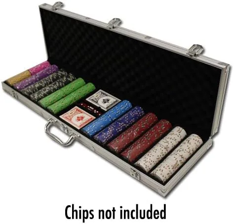 Vista 3 de Brybelly Estuche de póquer de aluminio de 600 chips de lujo - Incluye botones de póquer de bonificación