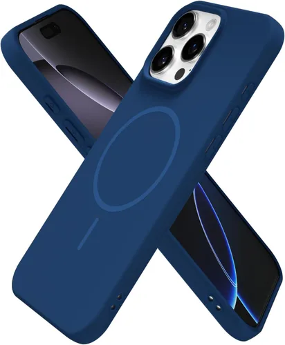 Vista 266 de Oakxco Funda de Silicona Mag Safe para iPhone 12 Pro Max, Funda Magnética Delgada y Fina Compatible con Carga Inalámbrica MagSafe, Bonita Funda