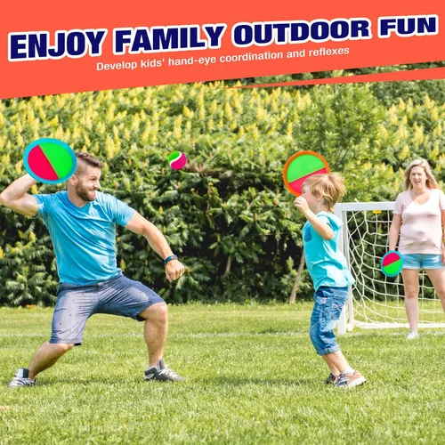 Vista 6 de Juguetes al aire libre para niños, juego de tirar y atrapar, patio exterior, campamento, playa, piscina, juegos para niños y niñas de 3, 4, 5, 6, 7