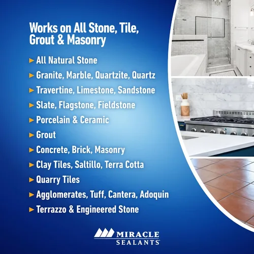 Vista 4 de Miracle Sealants Limpiador Miracle para Piedra y Azulejo de Alta Resistencia, No Ácido, Limpiador de Azulejos y Piedra y Removedor de Vaho, 1 Cuadro