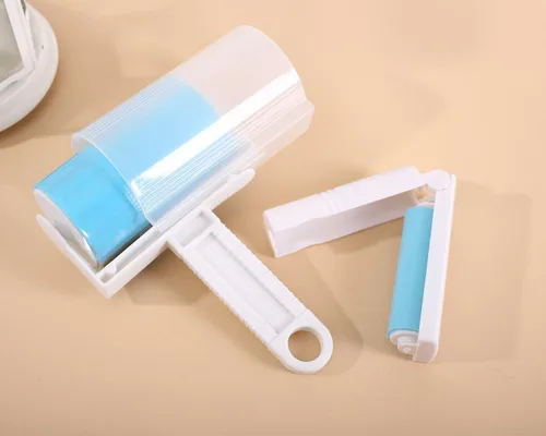 Vista 4 de Resuable Lint Roller pelo perro gato Remover herramienta Pet Shedding cepillo para polvo limpia su Suit/sofá, S, Azul Washable Lint Remover for
