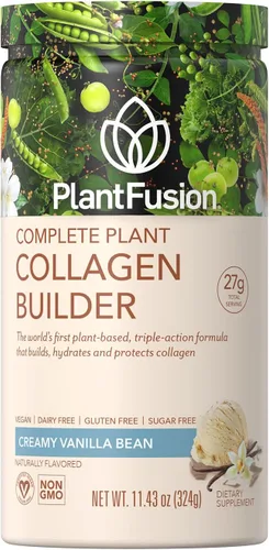 Vista 3 de PlantFusion Paquete de polvo de colágeno vegano, polvo de colágeno a base de plantas + proteína vegana para músculos y articulaciones, cabello, piel