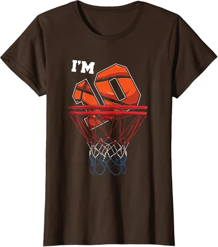 Vista 18 de Camiseta de regalo de cumpleaños con red de baloncesto de 10 años, Negro
