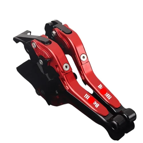Vista 6 de NIKKHO Palanca de embrague de freno TRK502 motocicleta CNC ajustable extensible manillar palanca de embrague de freno plegable para Be&Nelli Jinpeng