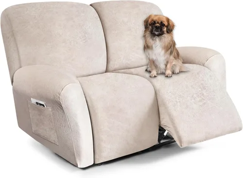 Vista 11 de ANARACHON Fundas para Sillas Reclinables Tipo Cuero, 4 Piezas Funda para Sillón Reclinable Lazy Boy, Protector de Muebles - Funda Suave Lavable