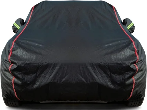 Vista 28 de Funda de Coche Transpirable de Nuevo Material, Funda Impermeable para Coche, Puertas con Candados y Cremalleras, Protección UV Impermeable