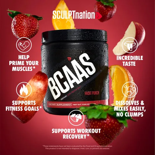 Vista 2 de Sculpt Nation por V Shred BCAA Powder - Potente mezcla de aminoácidos para apoyar la recuperación y resistencia, aminoácidos esenciales de cadena