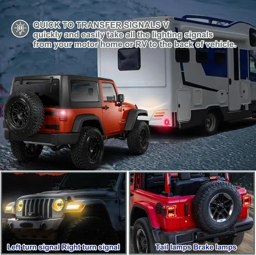 Vista 4 de BX88368 EZ - Kit de arnés de cableado de remolque para Jeep Willys 2021-2025 Wrangler JL 2018-2025 y Gladiator 2020-2025 Kit de cableado de vehículo