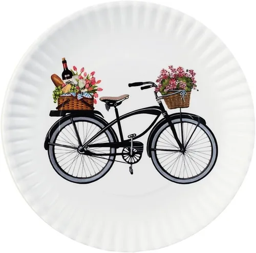 Vista 3 de Summer Bikes - Platos de melamina de 9 pulgadas, juego de 4