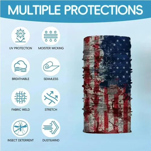 Vista 6 de Neck Gaiter Balaclava Bandana Face mask, Sun Wind protection, Cycling, Running, Hiking Sports, for Men & Women