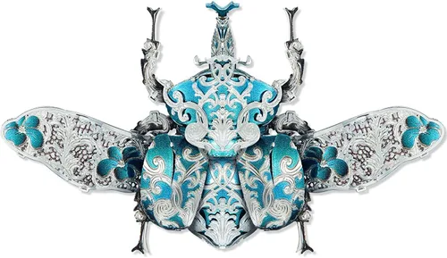 Vista 14 de JOMIOD Rompecabezas de metal 3D, kits de modelos de metal, broche de moda animal con temática de insectos, ensamblaje de rompecabezas 3D