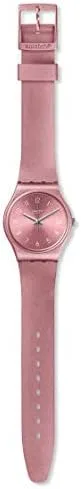Vista 3 de Swatch Reloj analógico de cuarzo para mujer con correa de silicona GP161, pulsera, Rosado, Pulsera